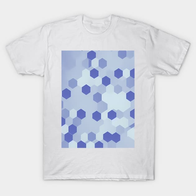 Abstract Geometric Hexagonal Cell Pattern T-Shirt by Artilize